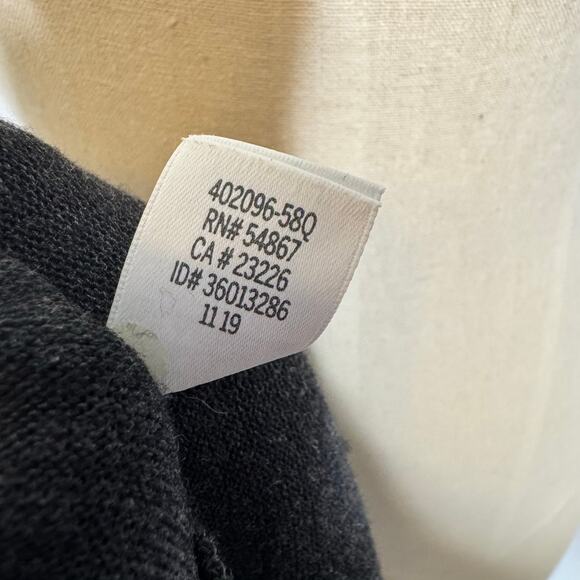 Victoria's Secret Wrap Robe M/L Charcoal Gray Lace Trim Belted - Picture 8 of 8